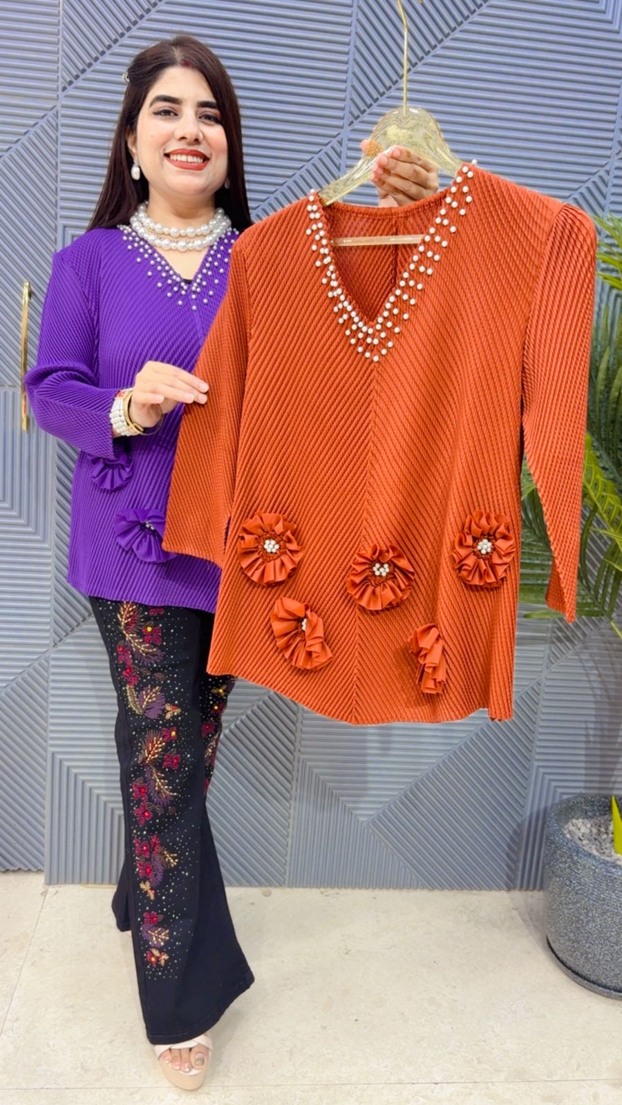 BEAUTIFUL WRINKLE TOP GGR4283 Girls Glitters