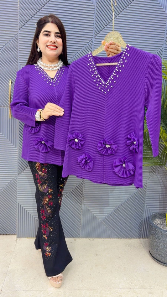 BEAUTIFUL WRINKLE TOP GGR4283 Girls Glitters
