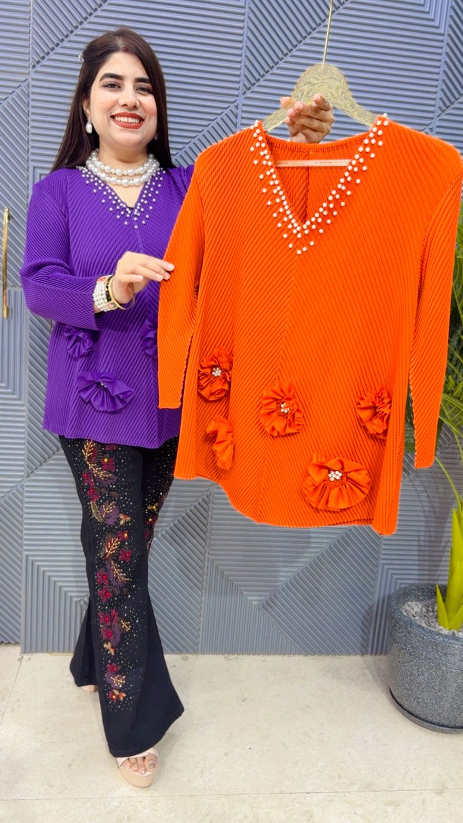 BEAUTIFUL WRINKLE TOP GGR4283 Girls Glitters