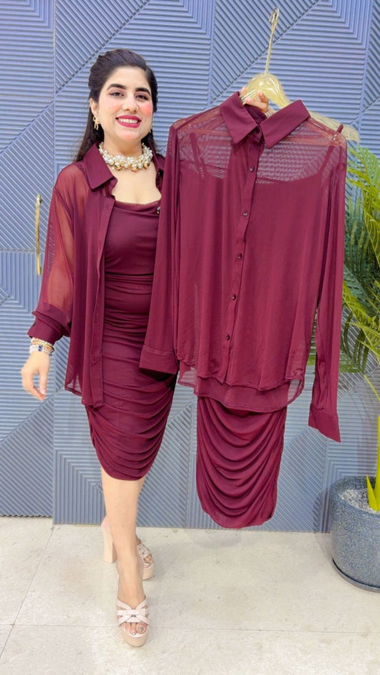 BEAUTIFUL POWERNET SHIRT DRESS GGR4309 Girls Glitters