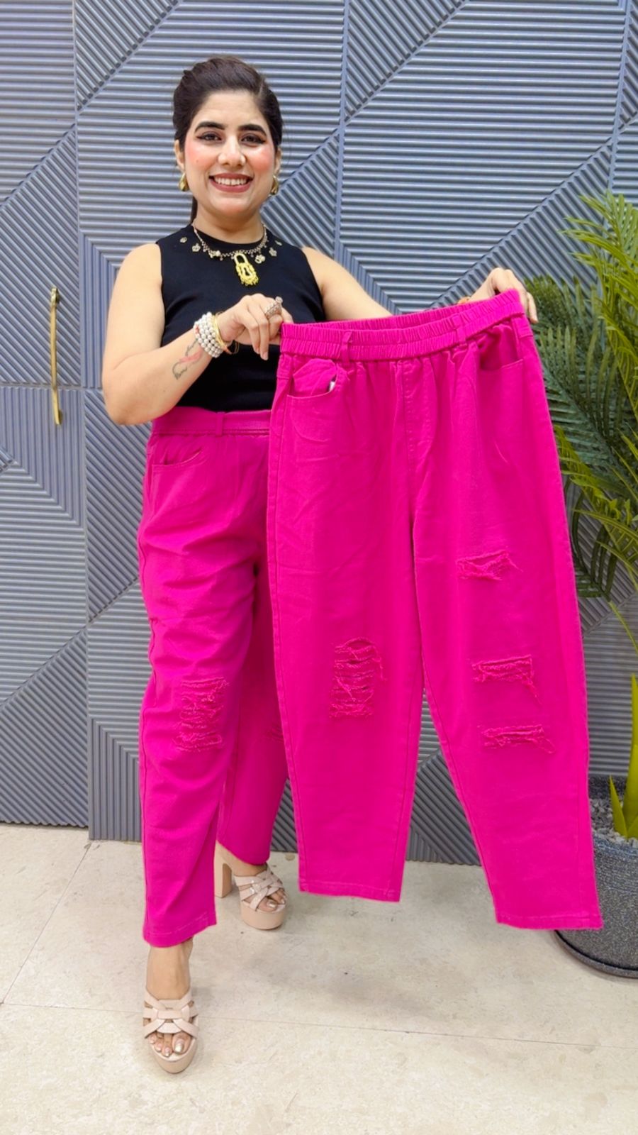 BEAUTIFUL COTTON RUGGED BOTTOM WITH BELT GGR4321 Girls Glitters