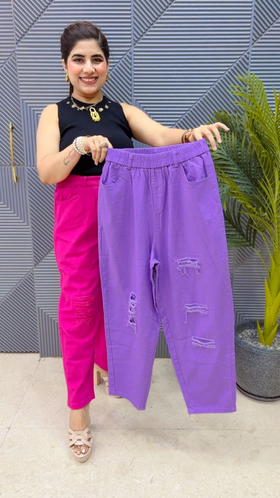 BEAUTIFUL COTTON RUGGED BOTTOM WITH BELT GGR4321 Girls Glitters