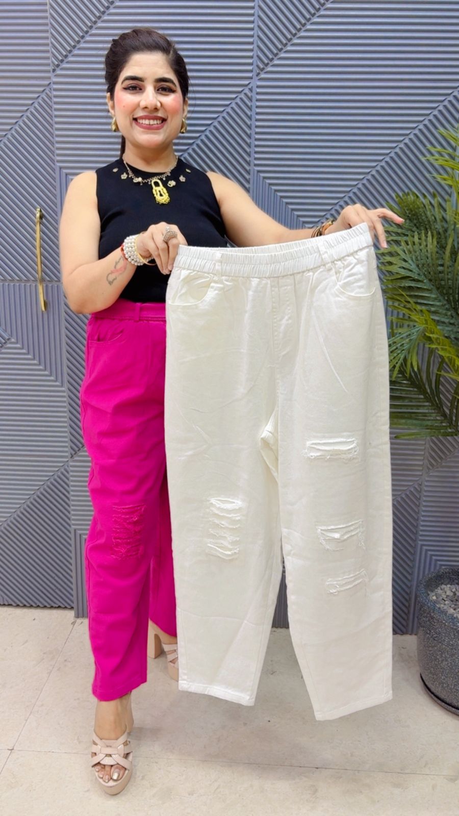 BEAUTIFUL COTTON RUGGED BOTTOM WITH BELT GGR4321 Girls Glitters