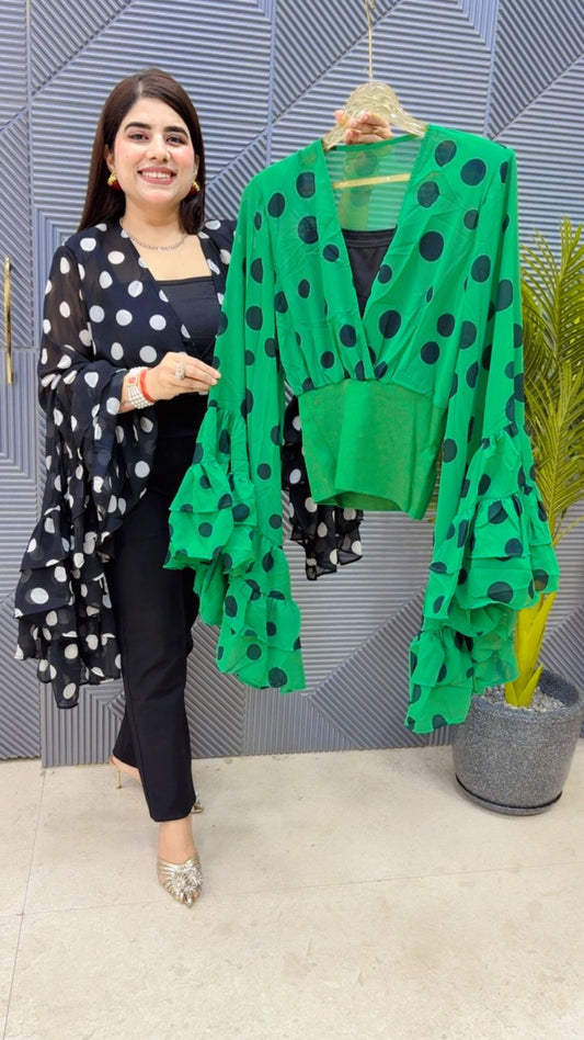 BEAUTIFUL POLKA DOT TOP WITH INNER GGR4334 Girls Glitters