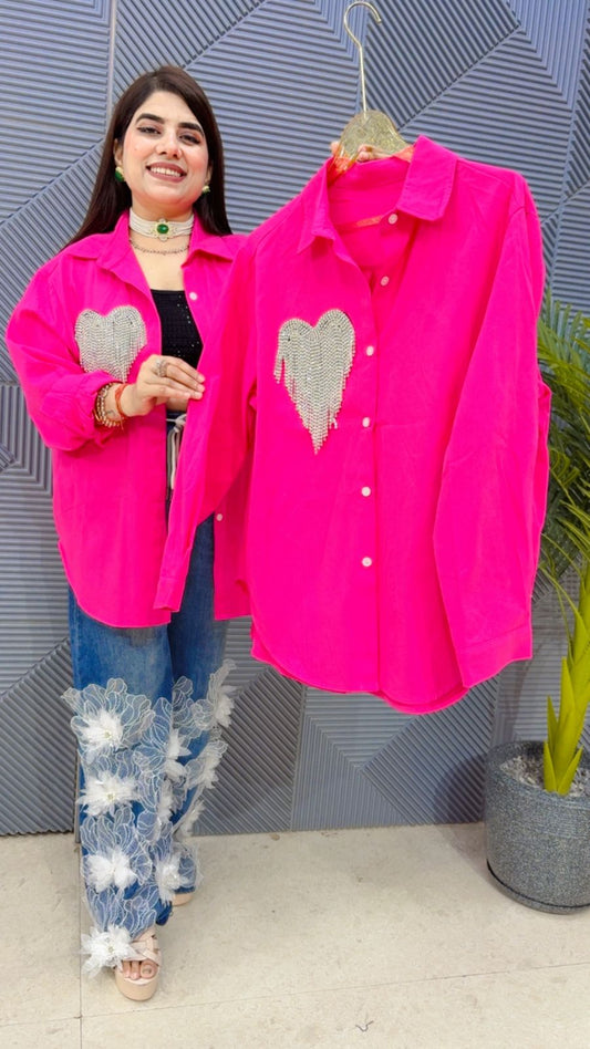 BEAUTIFUL HEART SHIRT GGR4356 Girls Glitters