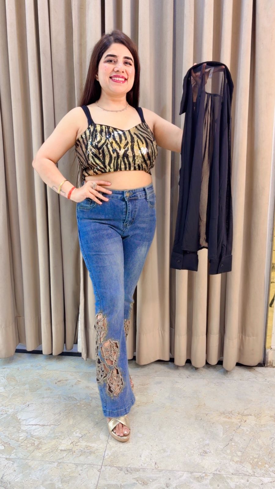BEAUTIFUL BUSTIER WITH SHIRT GGR4365 Girls Glitters