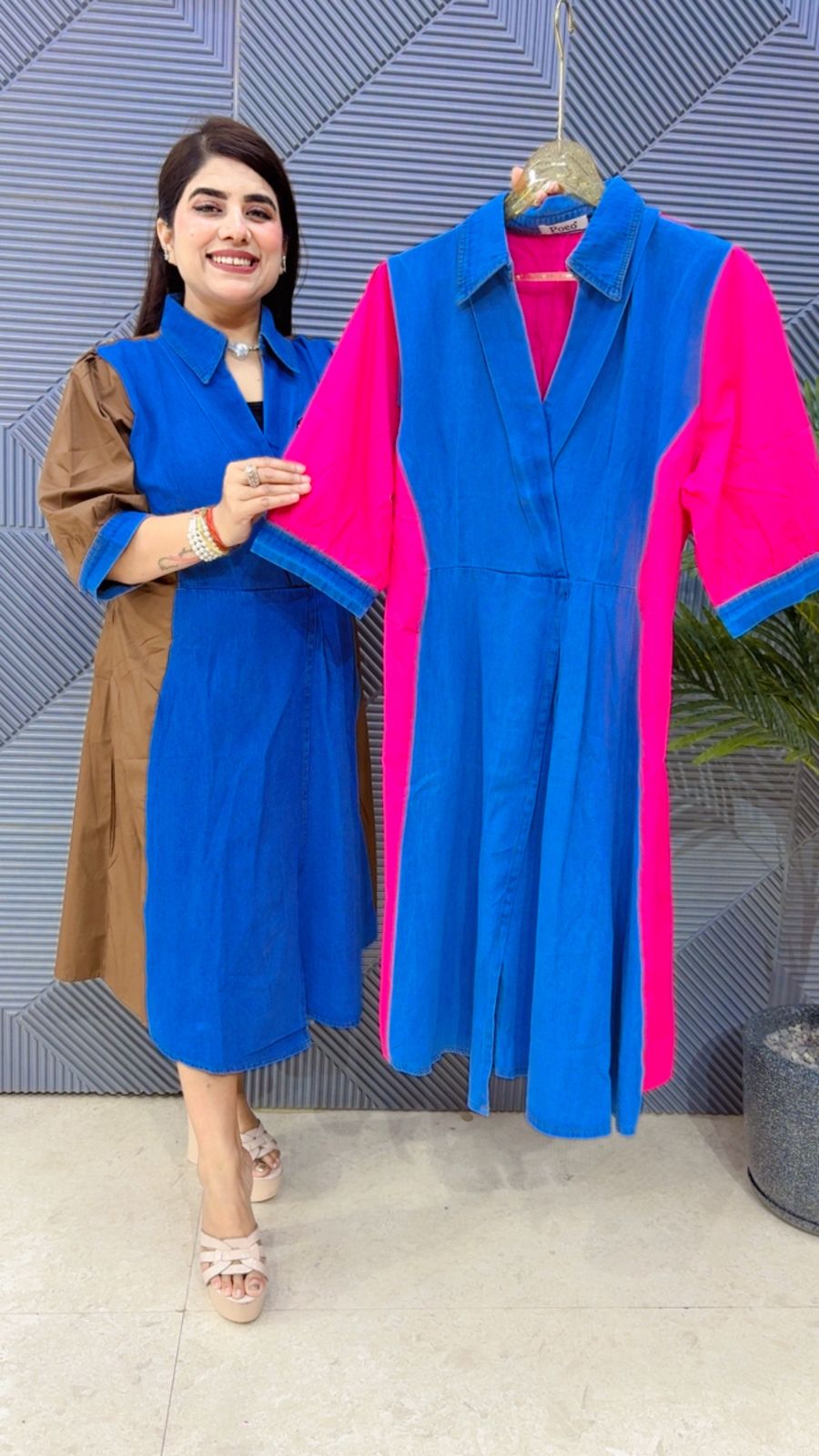 BEAUTIFUL DENIM DRESS GGR4369 Girls Glitters