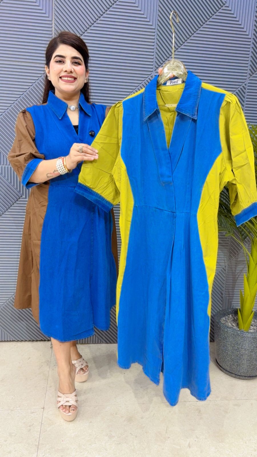 BEAUTIFUL DENIM DRESS GGR4369 Girls Glitters