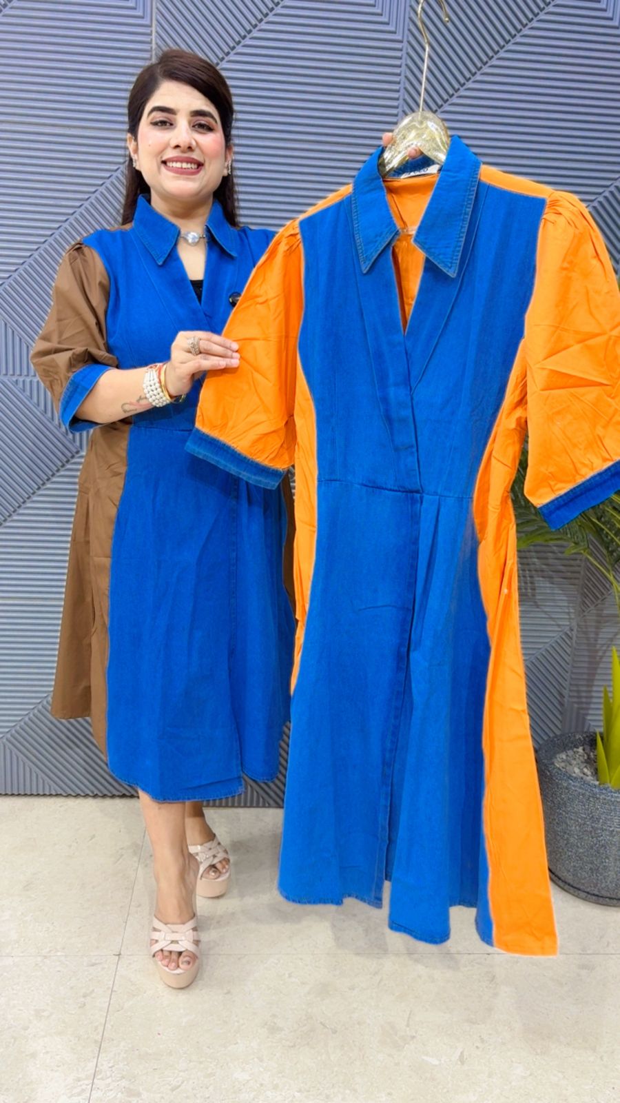 BEAUTIFUL DENIM DRESS GGR4369 Girls Glitters