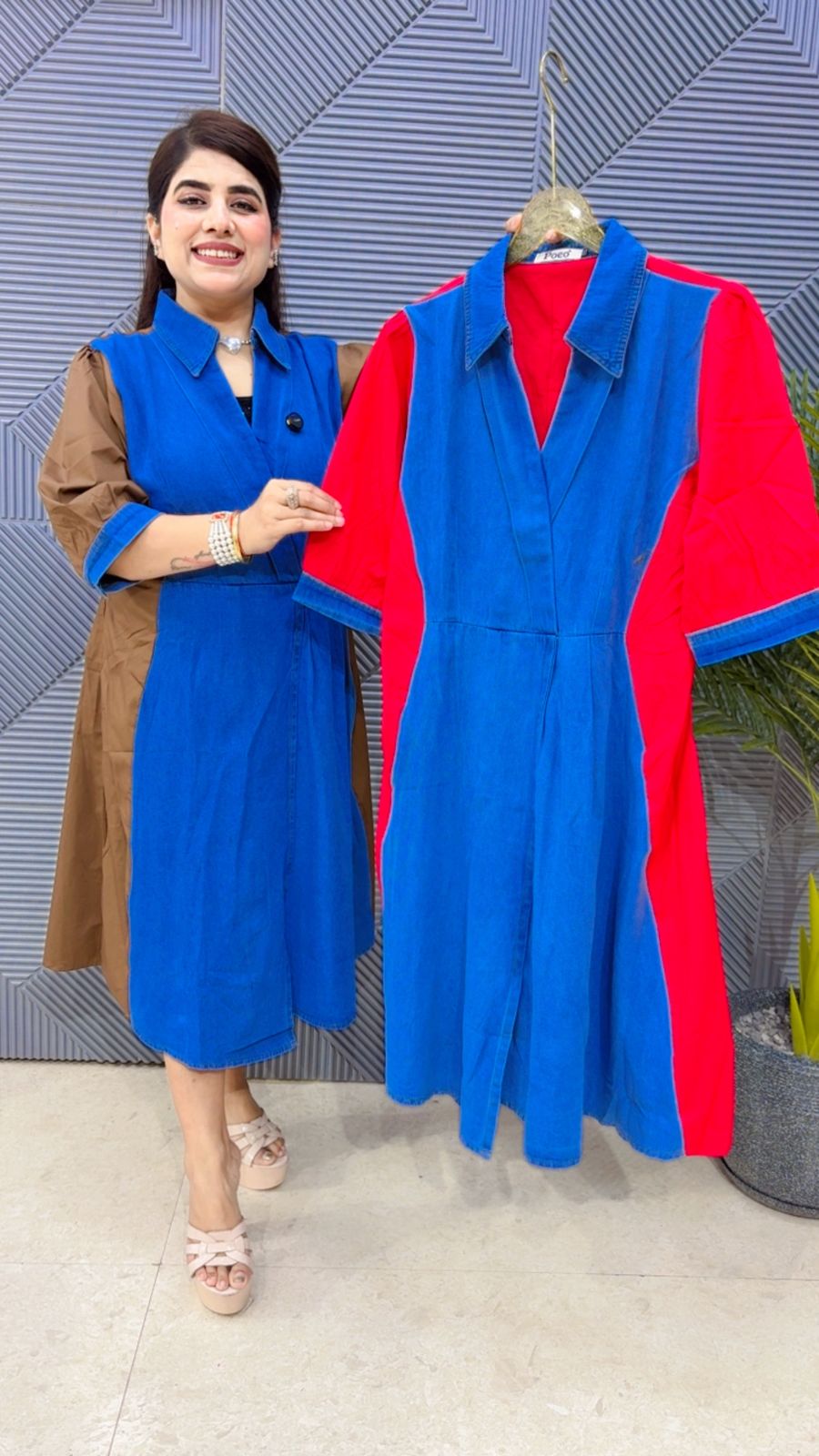 BEAUTIFUL DENIM DRESS GGR4369 Girls Glitters