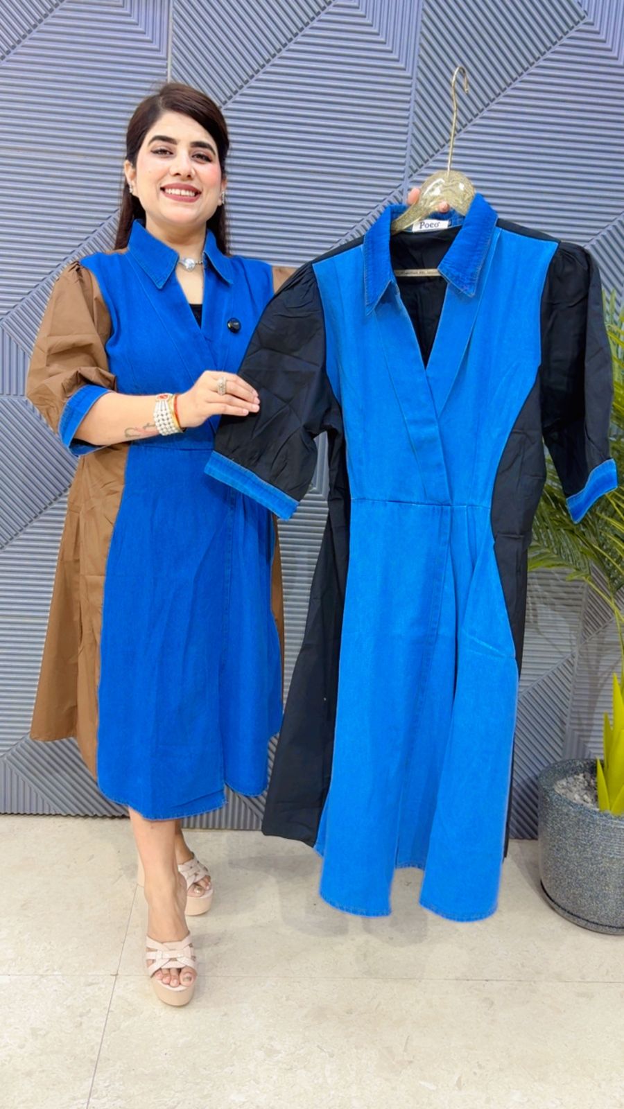 BEAUTIFUL DENIM DRESS GGR4369 Girls Glitters