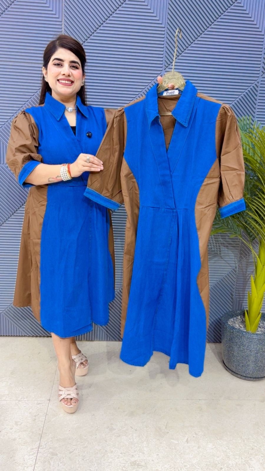 BEAUTIFUL DENIM DRESS GGR4369 Girls Glitters