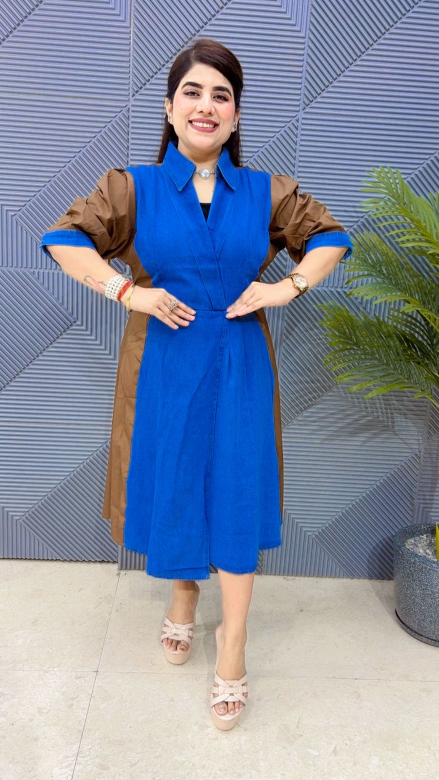 BEAUTIFUL DENIM DRESS GGR4369 Girls Glitters