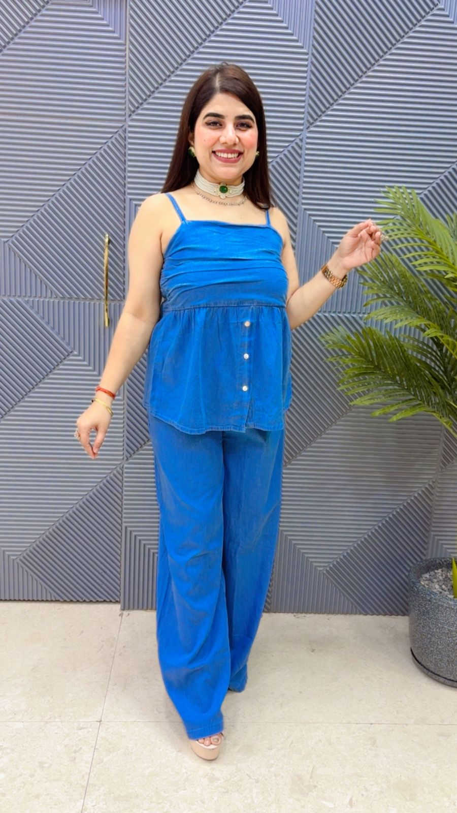 BEAUTIFUL DENIM COTTON CORD SET GGR4380 Girls Glitters