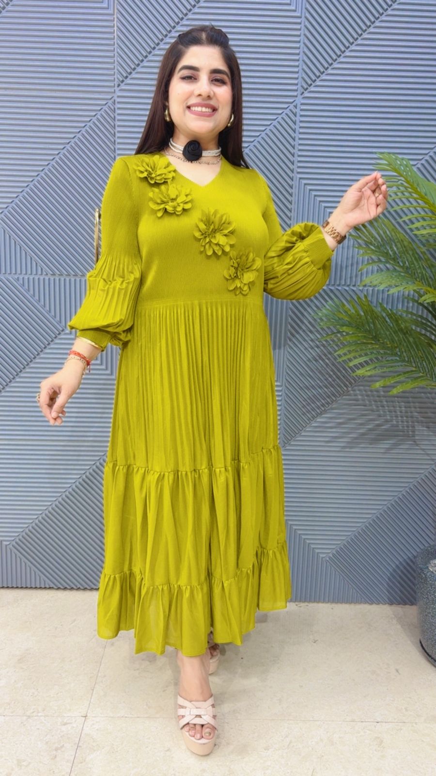 BEAUTIFUL WRINKLE DRESS GGR4442 Girls Glitters