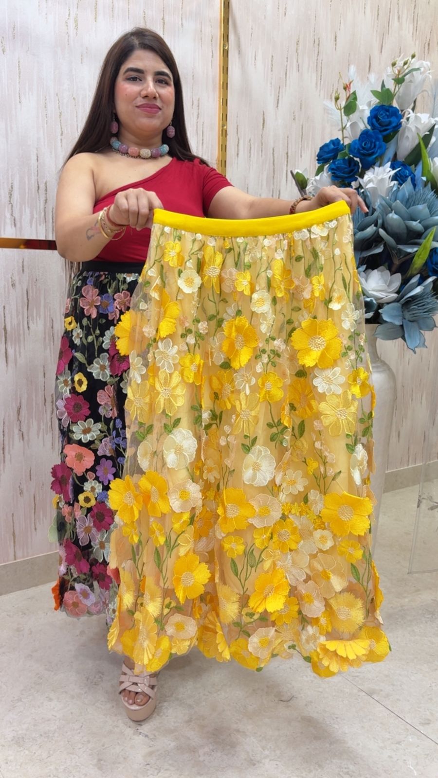 BEAUTIFUL FLOWER SKIRT GGR4451 Girls Glitters