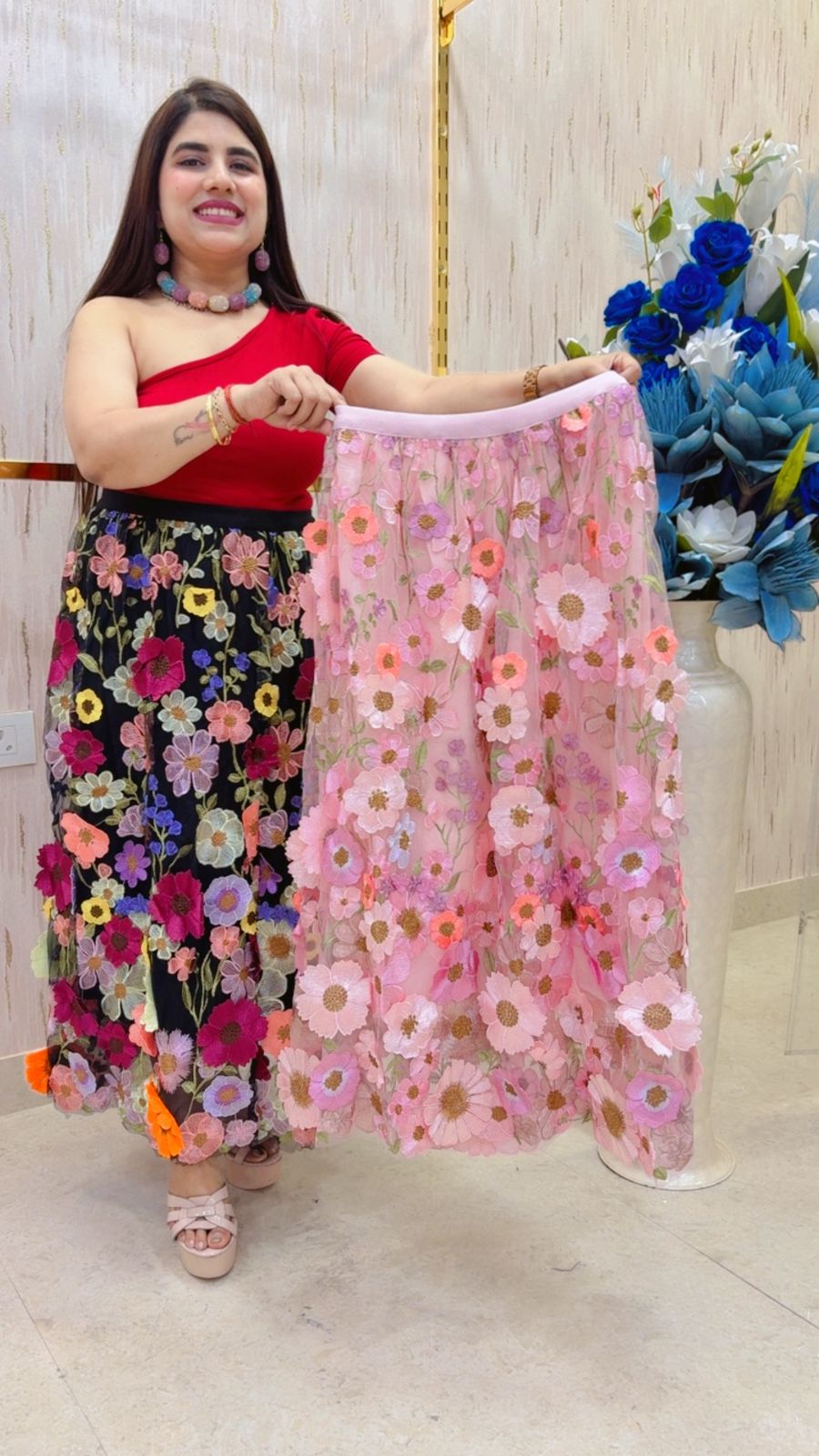 BEAUTIFUL FLOWER SKIRT GGR4451 Girls Glitters