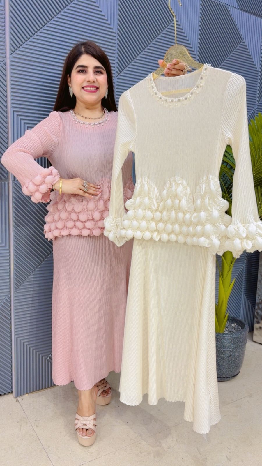 BEAUTIFUL WRINKLE DRESS GGR4479 Girls Glitters