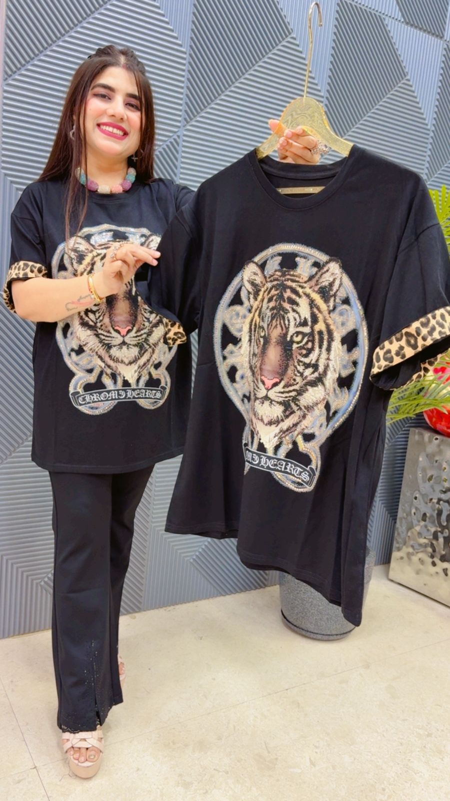 BEAUTIFUL TIGER T-SHIRT GGR4485 Girls Glitters