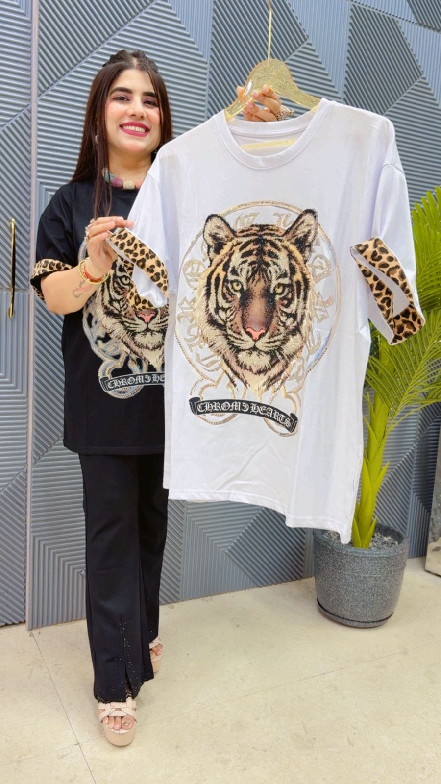 BEAUTIFUL TIGER T-SHIRT GGR4485 Girls Glitters