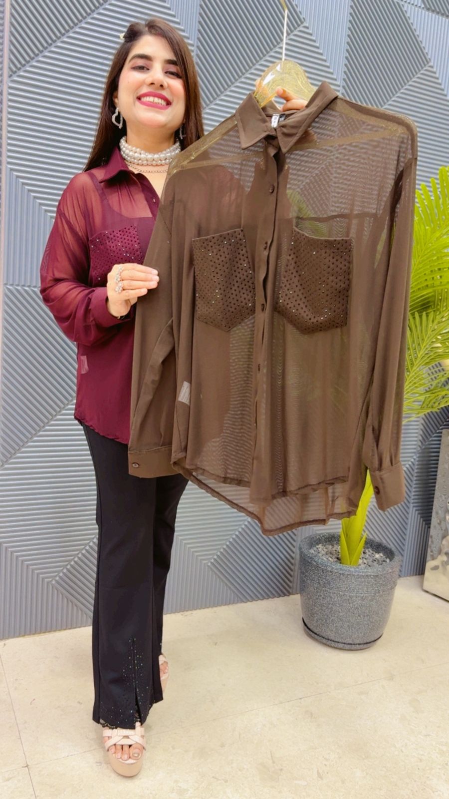 BEAUTIFUL POWERNET SHIRT GGR4489 Girls Glitters