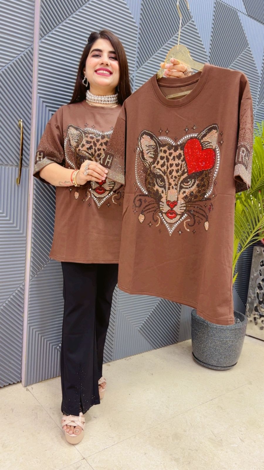 BEAUTIFUL TIGER T- SHIRT GGR4490 Girls Glitters