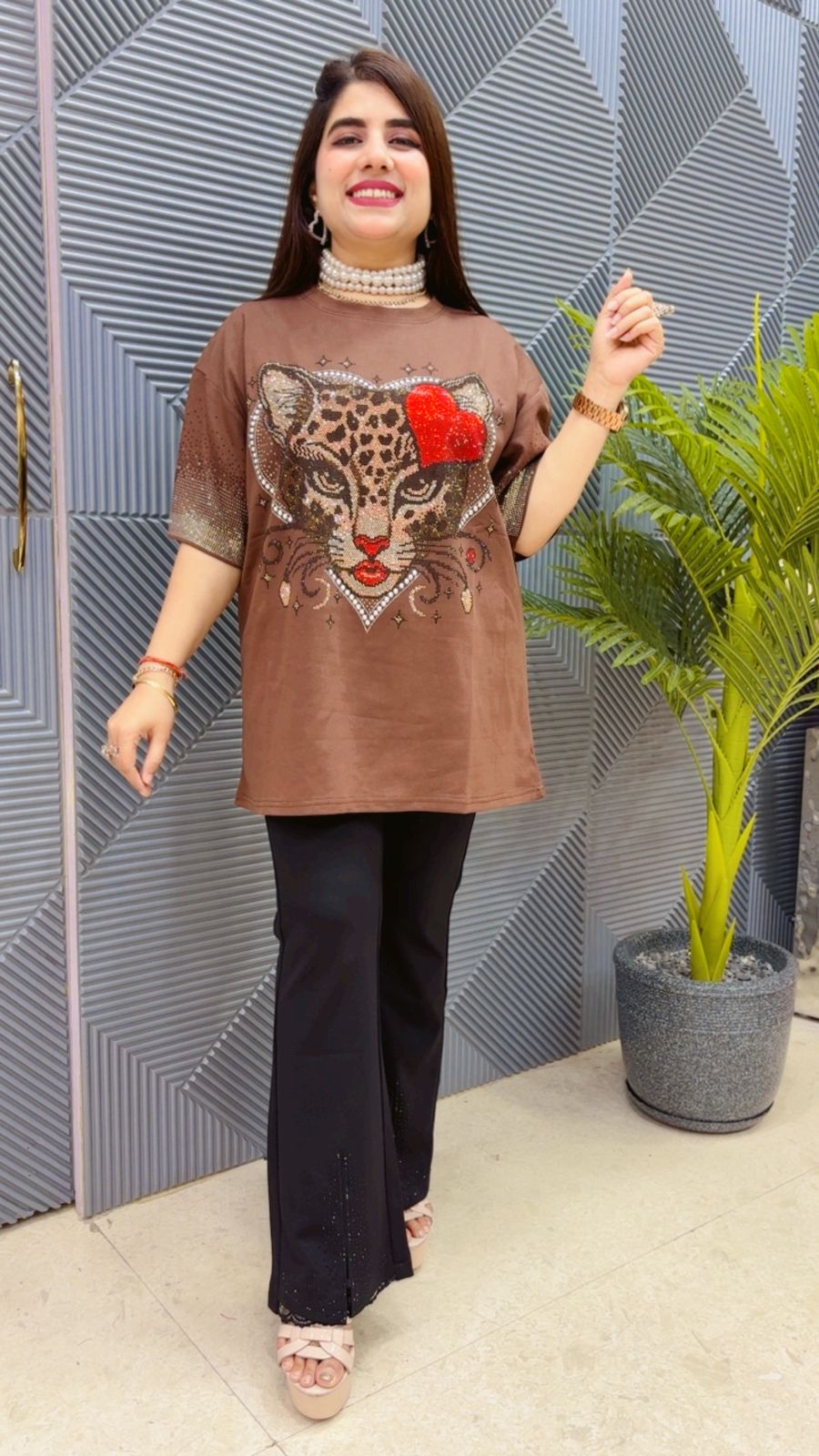 BEAUTIFUL TIGER T- SHIRT GGR4490 Girls Glitters