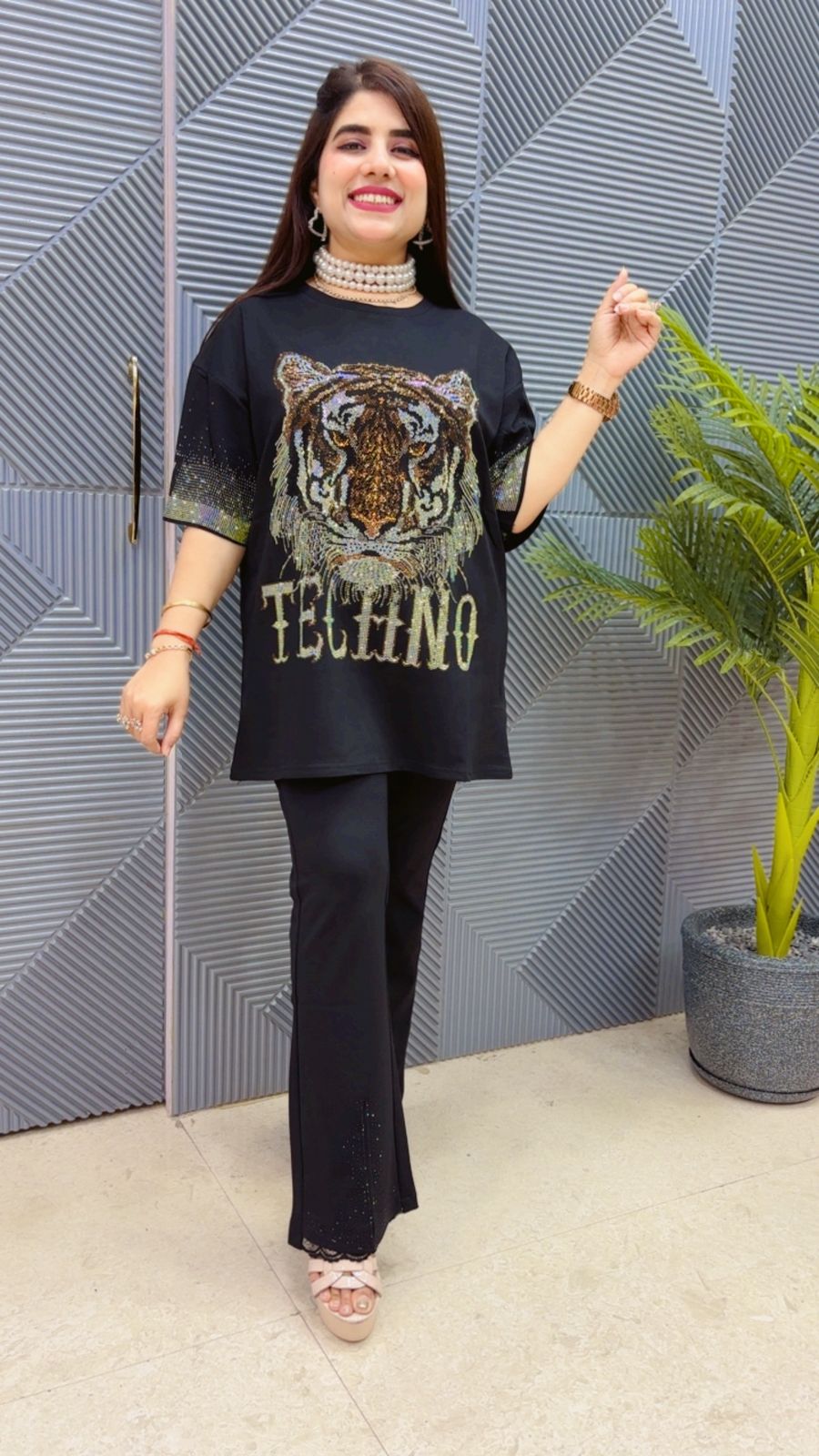 BEAUTIFUL TIGER T- SHIRT GGR4492 Girls Glitters
