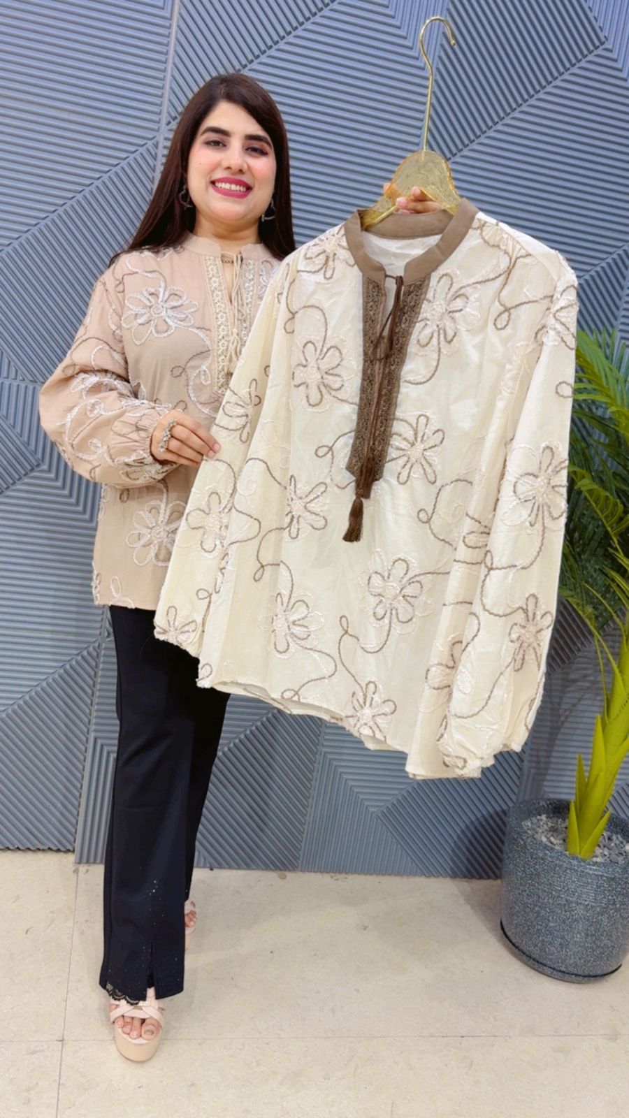 BEAUTIFUL COTTON EMBROIDERY TOP GGR4499 Girls Glitters