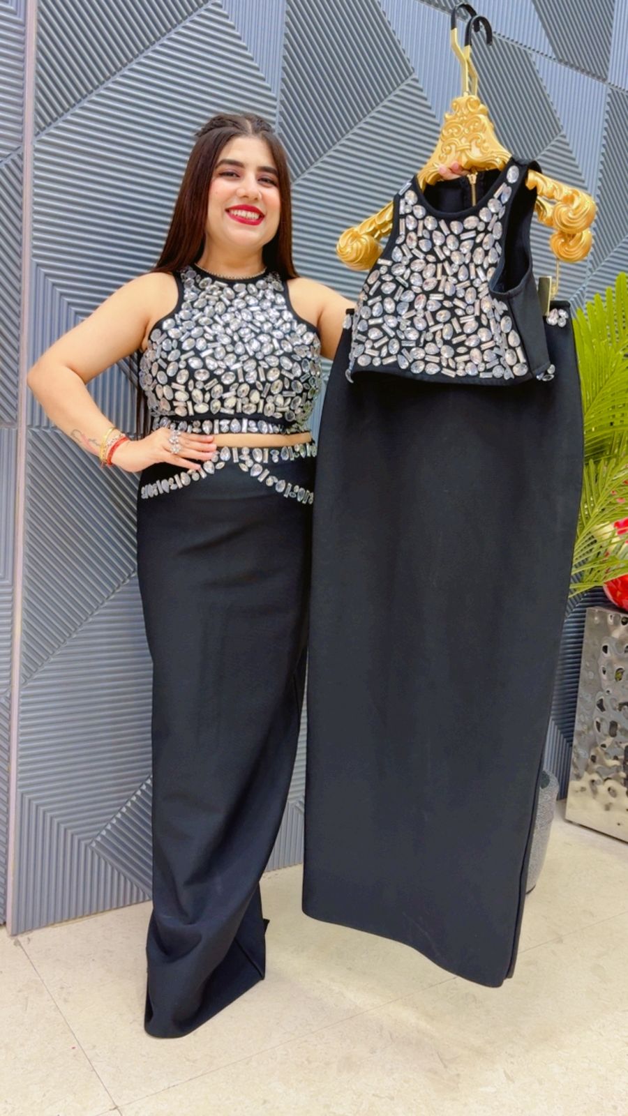 BEAUTIFUL SKIRT SET WITH BELT GGR4518 Girls Glitters