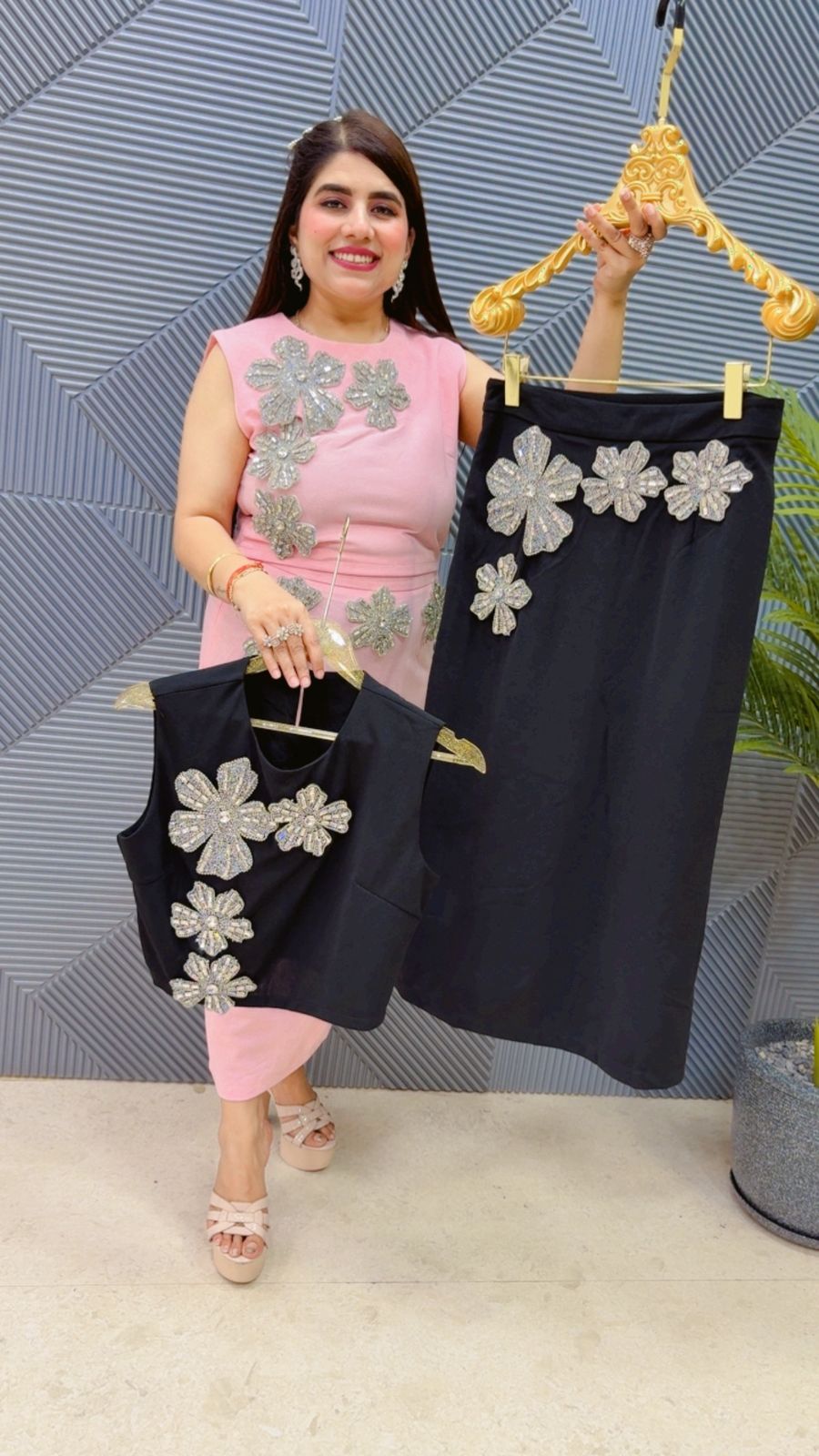 BEAUTIFUL 3D FLOWER SKIRT SET GGR4539 Girls Glitters