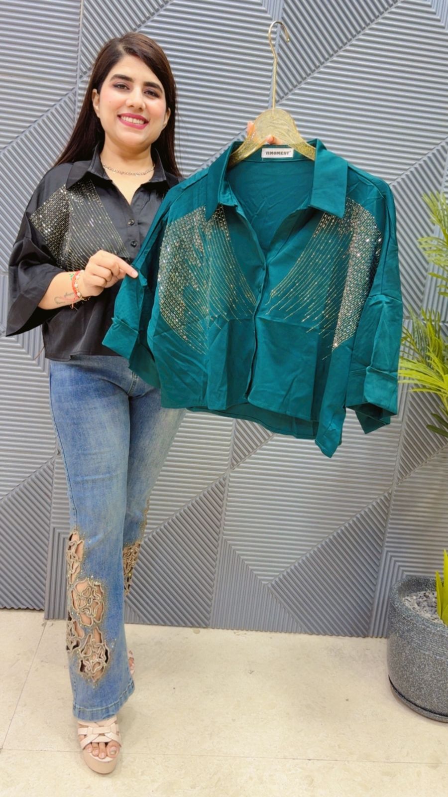BEAUTIFUL SHIRT GGR4561 Girls Glitters