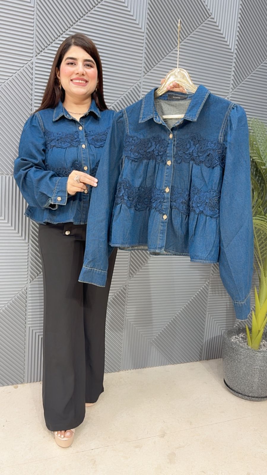 BEAUTIFUL DENIM TOP GGR4574 Girls Glitters