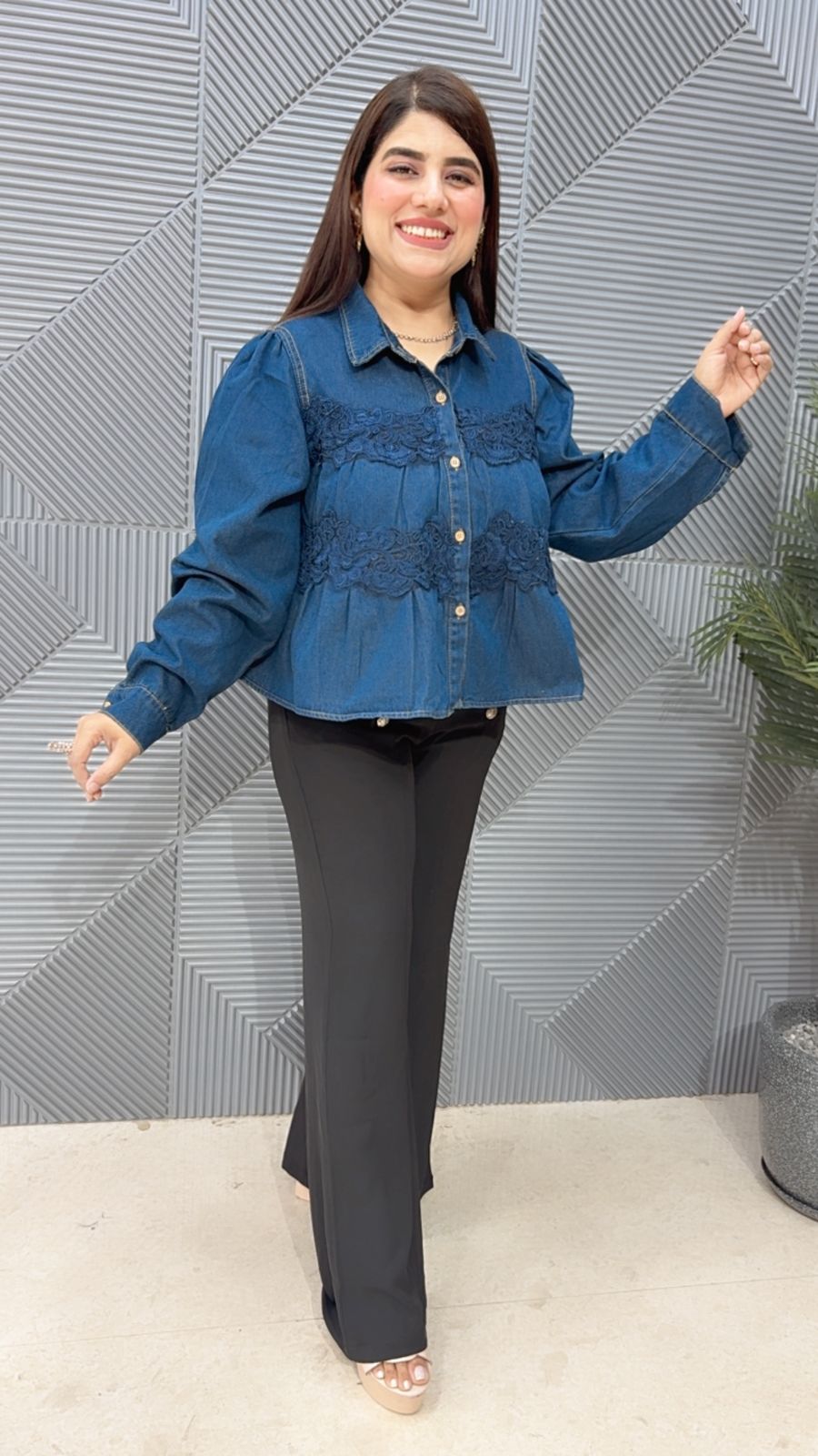 BEAUTIFUL DENIM TOP GGR4574 Girls Glitters