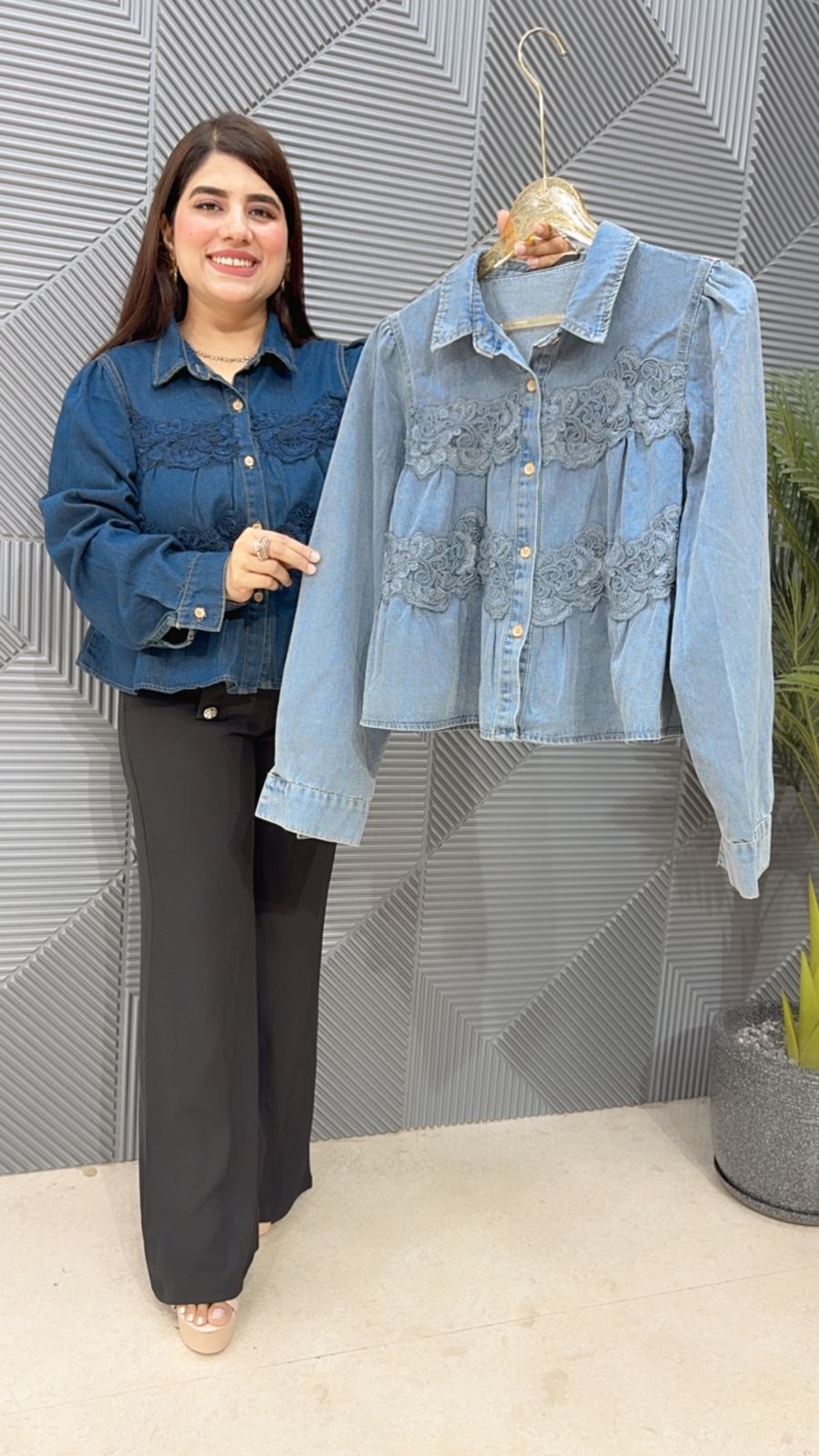 BEAUTIFUL DENIM TOP GGR4574 Girls Glitters