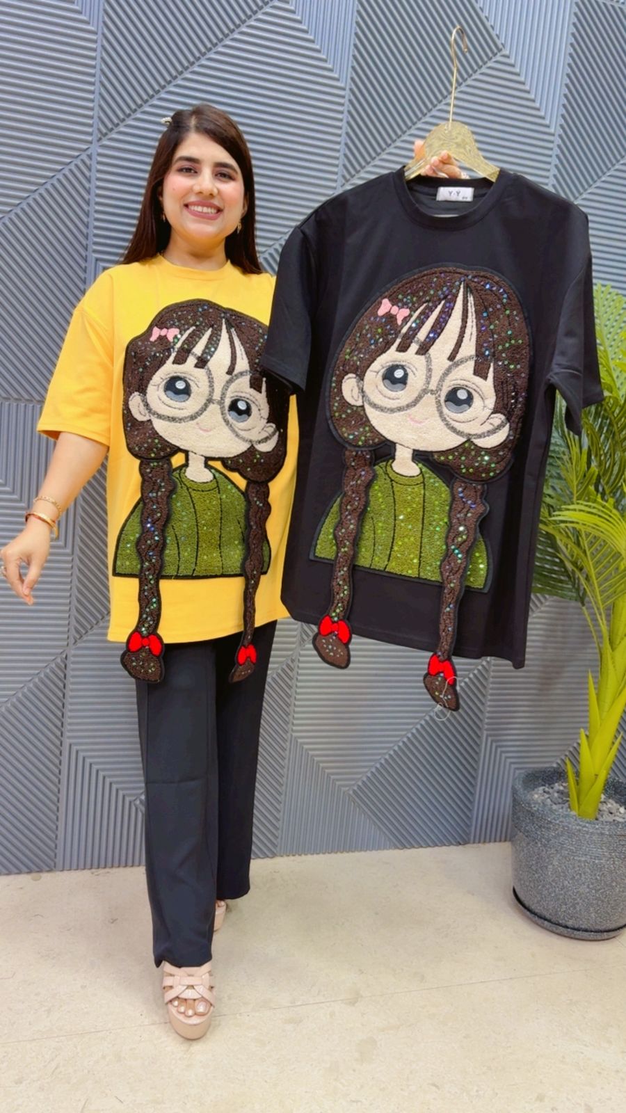 BEAUTIFUL BRAID T-SHIRT GGR4581 Girls Glitters