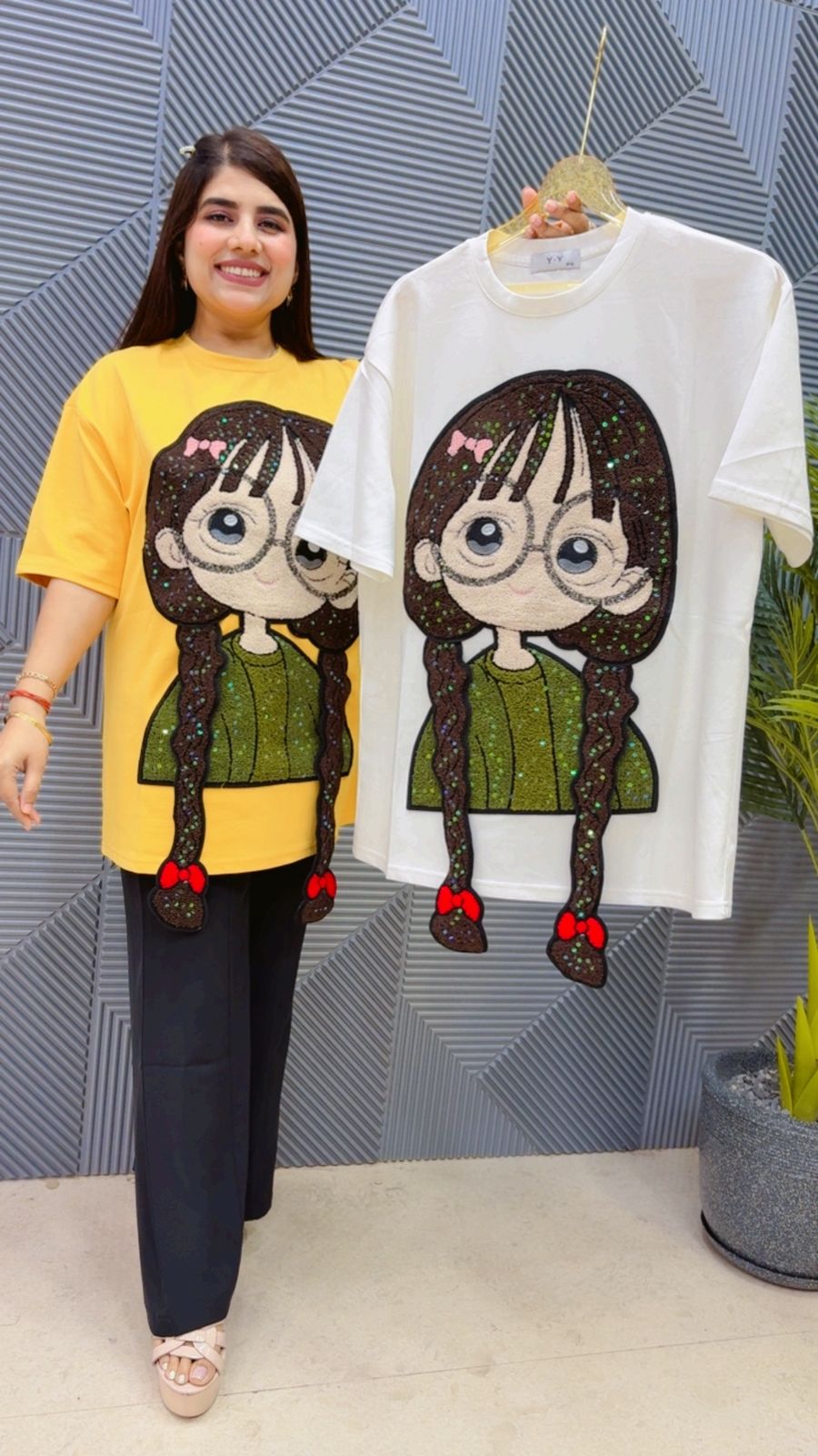 BEAUTIFUL BRAID T-SHIRT GGR4581 Girls Glitters