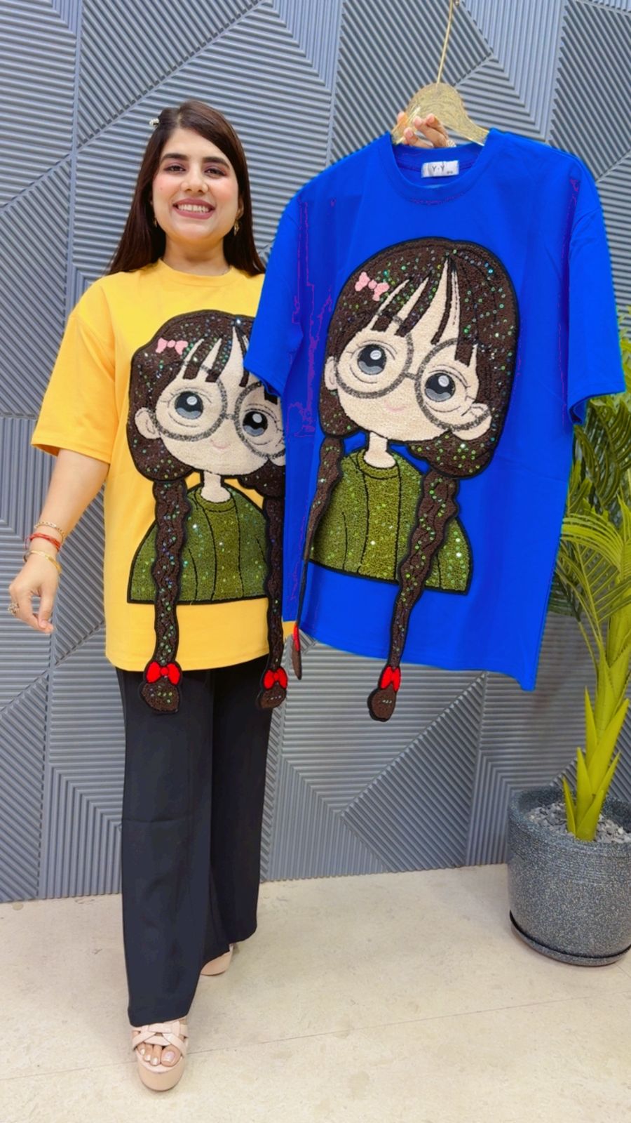 BEAUTIFUL BRAID T-SHIRT GGR4581 Girls Glitters