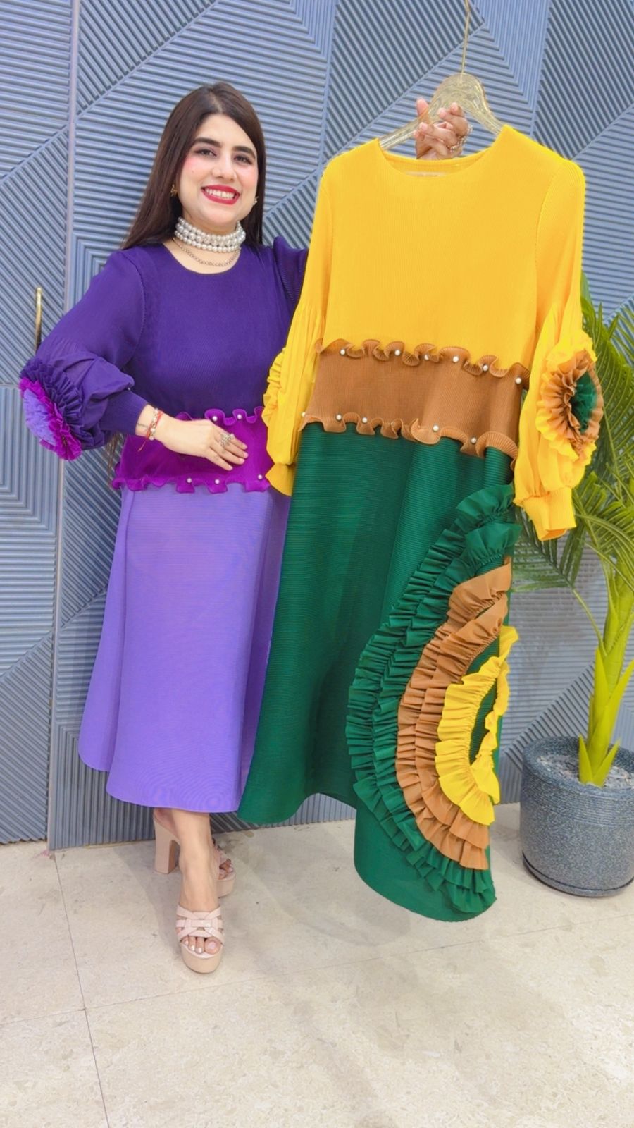 BEAUTIFUL WRINKLE DRESS GGR4588 Girls Glitters