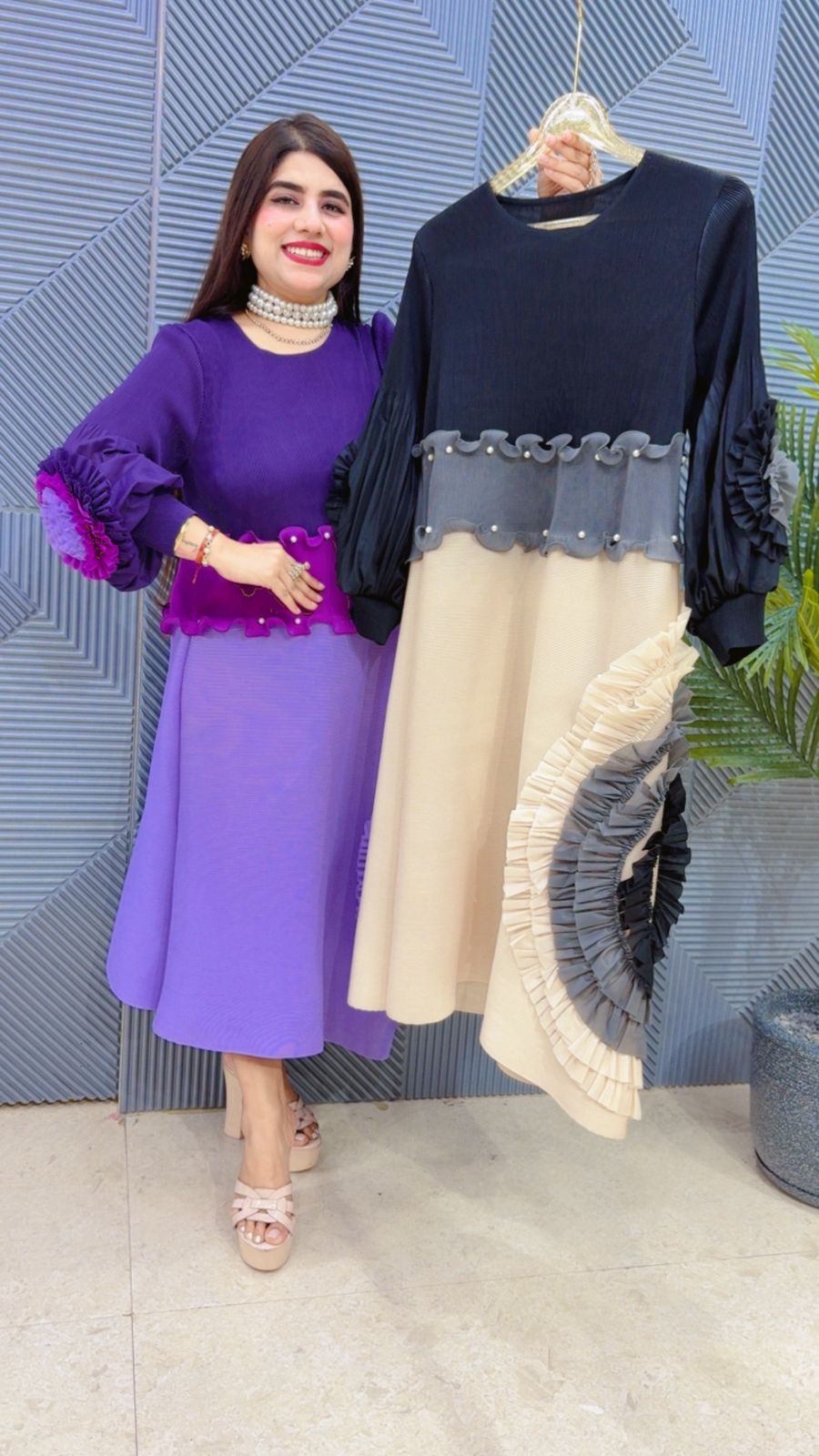 BEAUTIFUL WRINKLE DRESS GGR4588 Girls Glitters