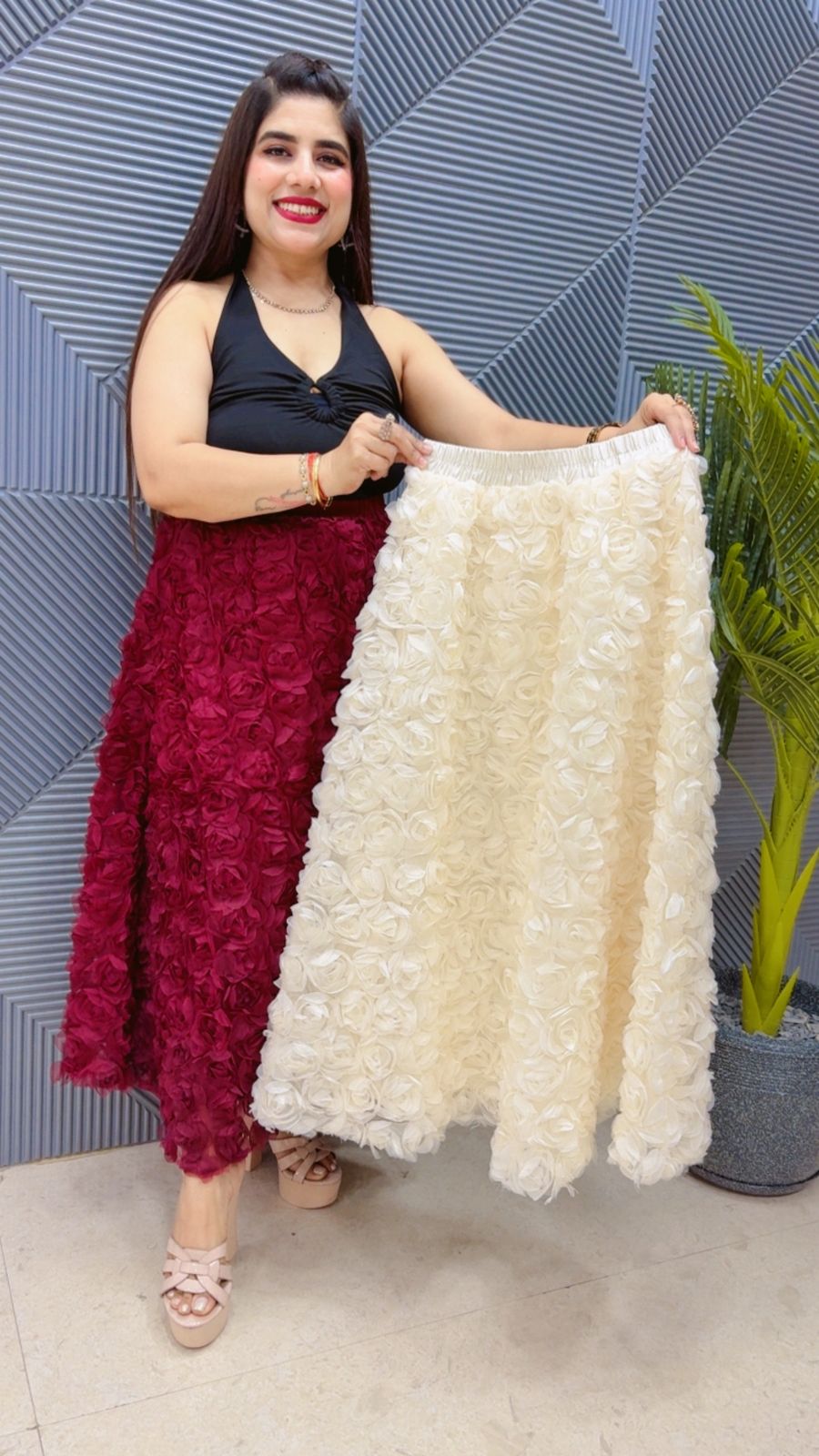BEAUTIFUL ROSE SKIRT GGR4593 Girls Glitters