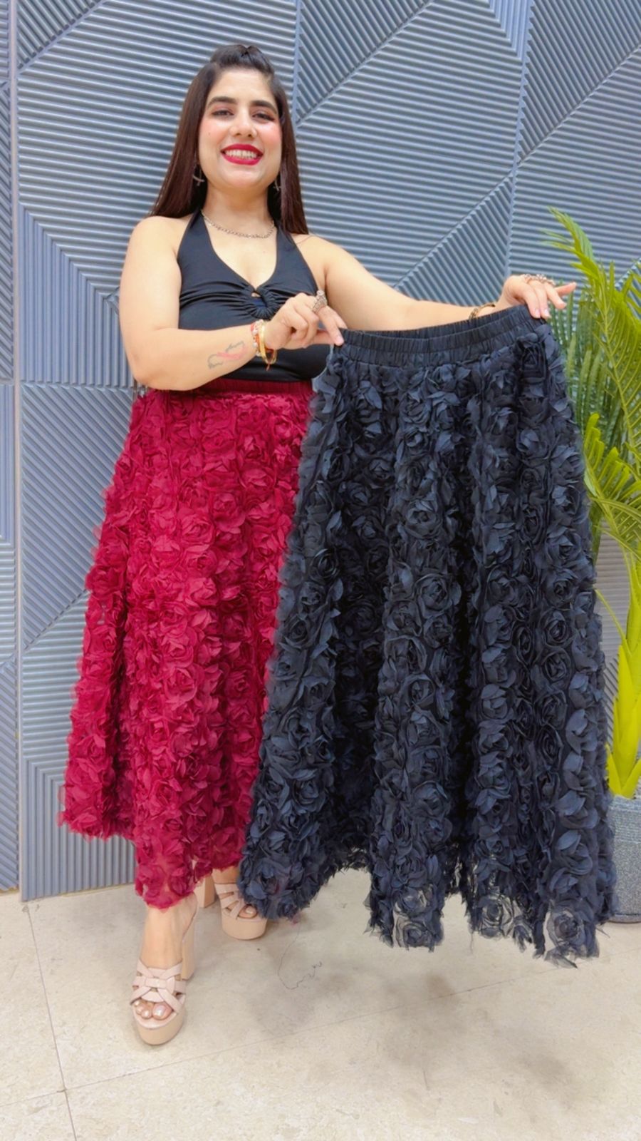 BEAUTIFUL ROSE SKIRT GGR4593 Girls Glitters
