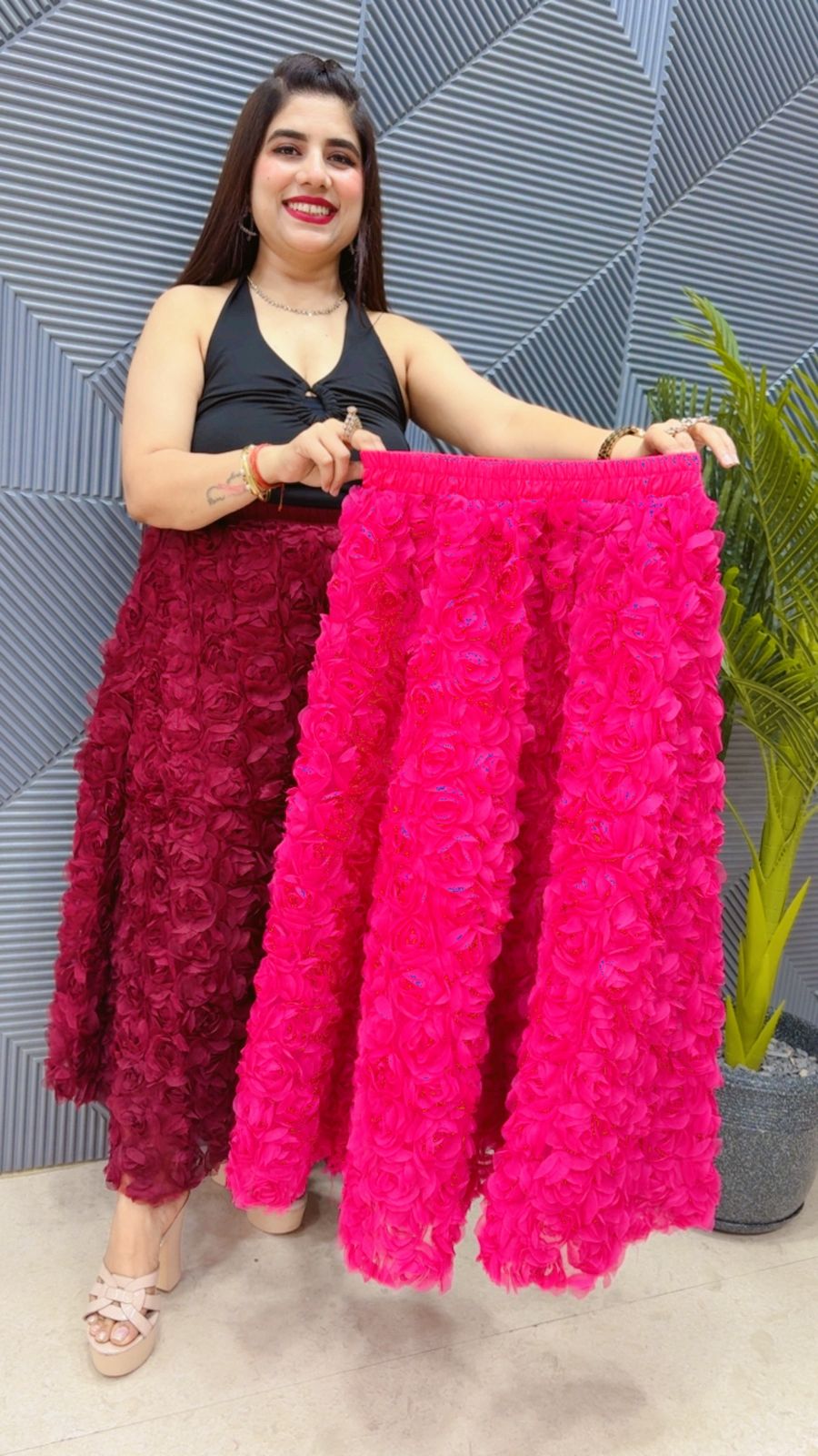 BEAUTIFUL ROSE SKIRT GGR4593 Girls Glitters