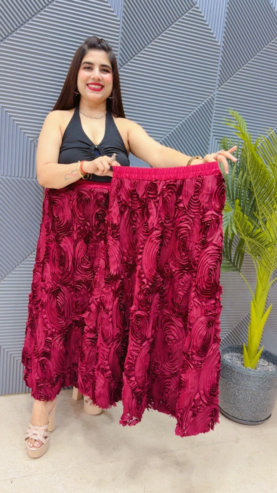 BEAUTIFU BIG FLOWER SKIRT GGR4594 Girls Glitters