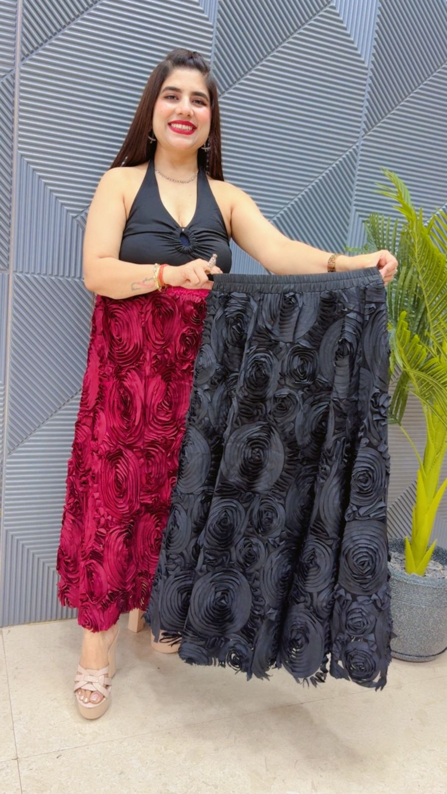 BEAUTIFU BIG FLOWER SKIRT GGR4594 Girls Glitters