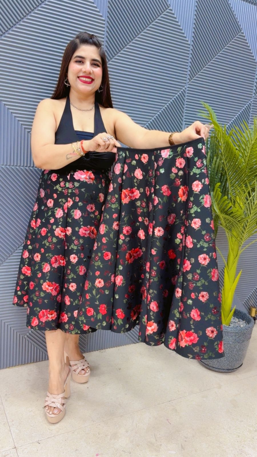 BEAUTIFUL FLORAL SKIRT GGR4595 Girls Glitters