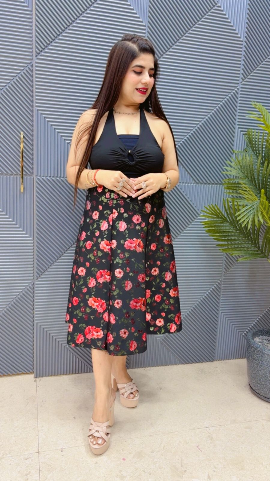 BEAUTIFUL FLORAL SKIRT GGR4595 Girls Glitters