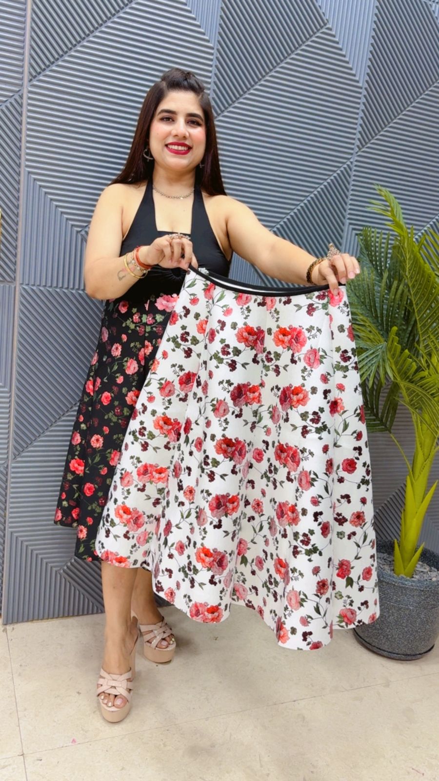 BEAUTIFUL FLORAL SKIRT GGR4595 Girls Glitters
