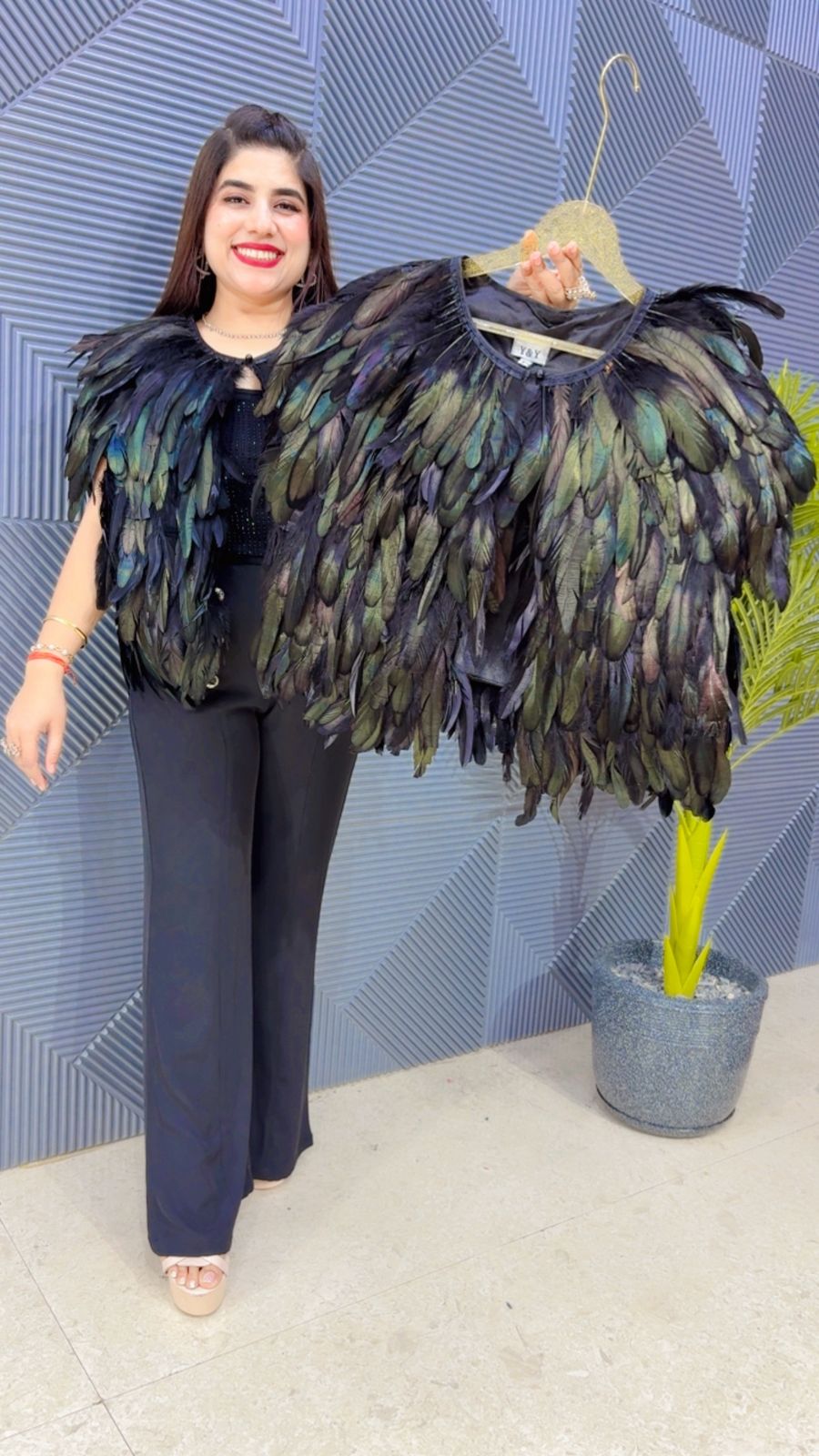 BEAUTIFUL FEATHER TOP GGR4607 Girls Glitters