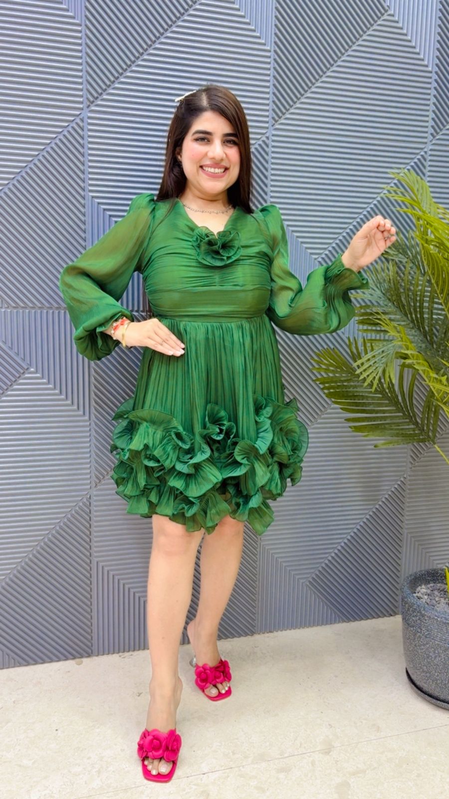 BEAUTIFUL FRILL DRESS GGR4617 Girls Glitters